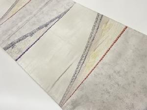 引箔橋に枯山水模様織出し袋帯